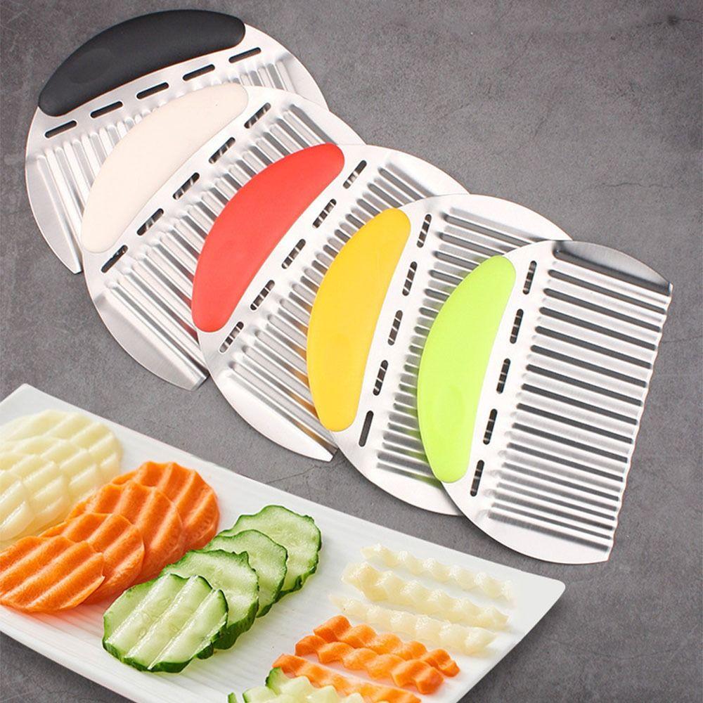 Ergonomic Handle Potato Cutter Wave Shape Potato Slicer French Fries Cutter Cutter Tools