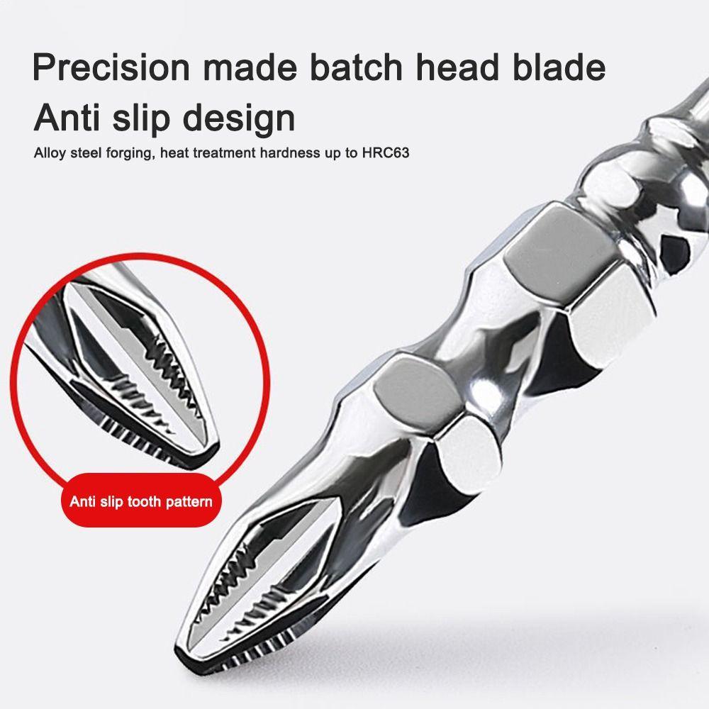 S2 High Hardness Cross Screwdriver Bit 65/100mm Electric Drill Bit for Hand Drills Electric Drills