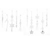 10/12pcs DIY Christmas Crystal Pendant Clear Acrylic Xmas Hanging Decoration  New Year