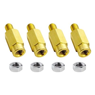 5/16"-18 Brass Battery Terminal Clamp Extension Bolts, Male and