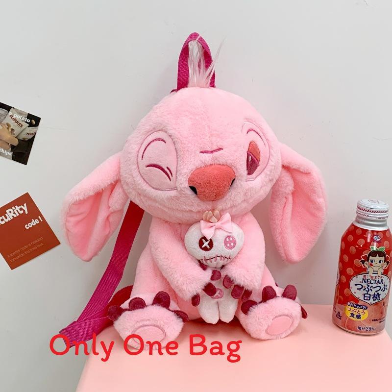 

Kids Plush Cartoon Backpack With Zippered Compartment Breathability And розовый