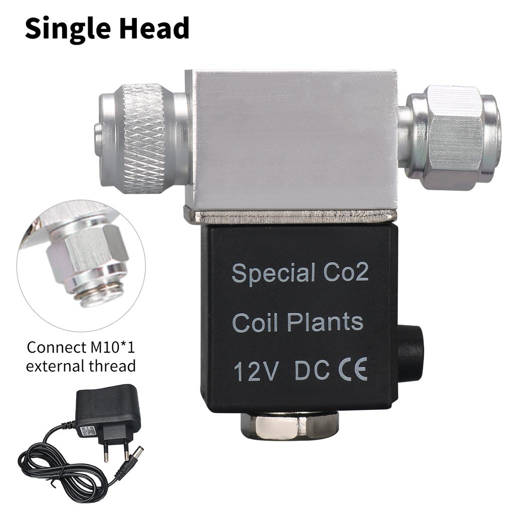 Solenoidový ventil pro akváriový regulátor systému CO2 DC 12V výstup Connect M10*1 externí závit jednoduchý