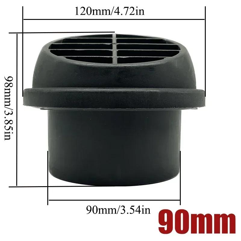 2X 42/60/75/90mm Car Parking Heater Air Vent Outlet Heater Ducting Pipe Air Joiner Directional Rotatable For Webasto Eberspacher