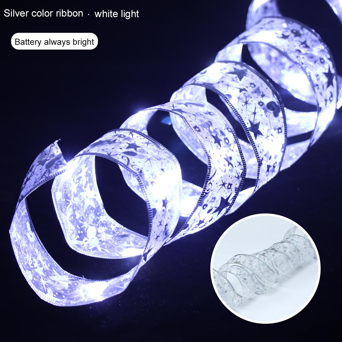 

Лента Световая Строка Светодиодная Медная Проволока Ленточная Лампа Рождественская Елка Украшения Топпер Лук Подарочное Украшение Фонарь Navidad Natal Новый Год 4M-40LED