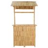 Outdoor Bar Table Natural 115 X 95 X 214 Cm Bamboo