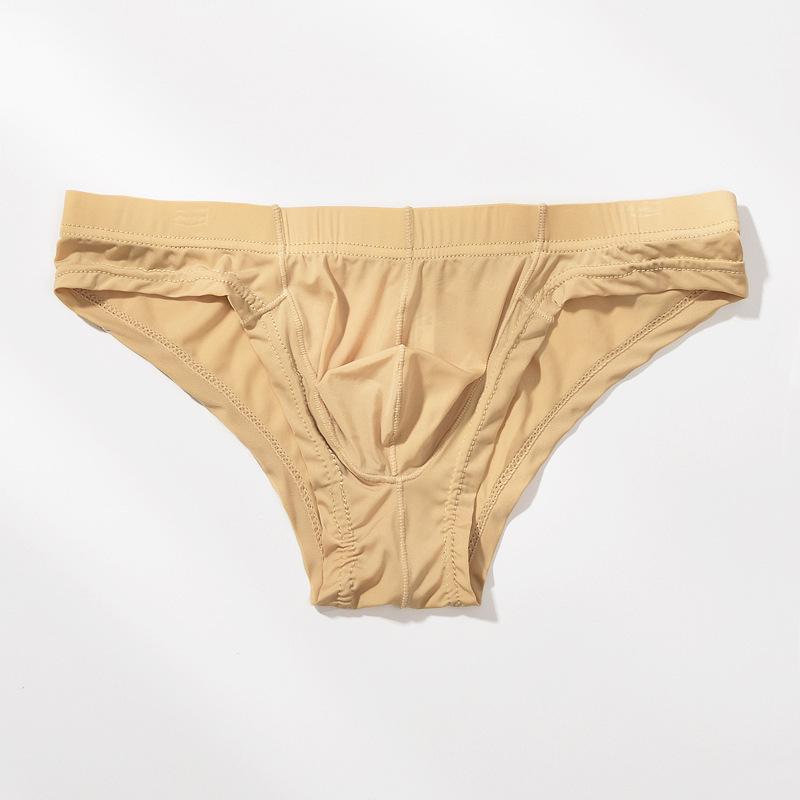 

Youye Чоловічі труси з крижаного шовку з низькою посадкою, сексуальні, напівпрозорі XL