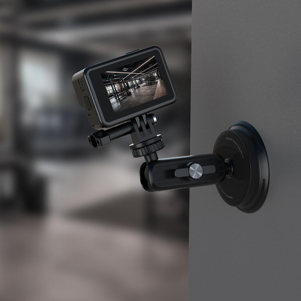 K03 For Insta360/GoPro Rotatable Action Camera Bracket Magnetic Suction Cup Mount Camera Support Stand