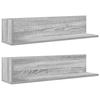 VidaXL Wall Shelves 2 Pcs Sonoma Grey 75x16.5x16.5 Cm, Floating Shelf, Hanging Shelf, Corner Wall Shelf, 860036
