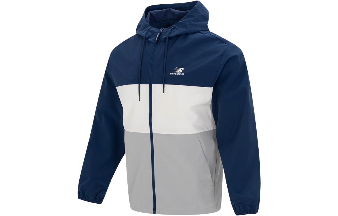 New Balance Jackets Men s Blue Hooded Moderate Other 5AD38011-NV XXL