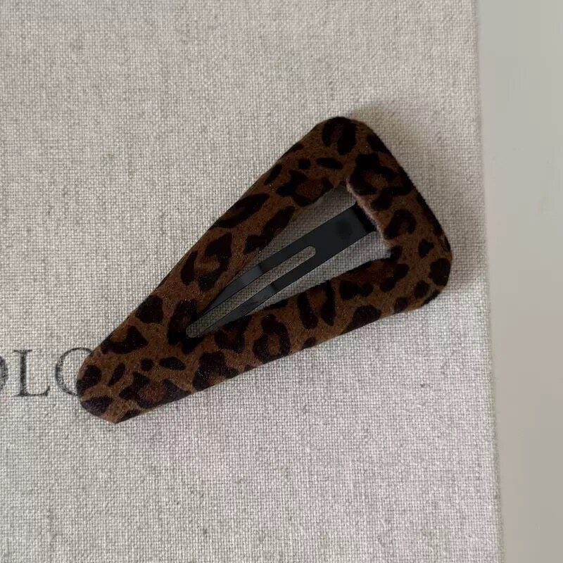 

Korean-Style Blue Striped Hair Tie with Brown Trim, Sweet and Punky Original Design, European and American Style Hair Ring A Big Triangle