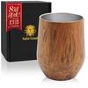 SaintGraal Tumbler, Vacuum Insulated, Stainless Steel, Walnut, Perfect for Birthdays, Father's Day, or As a Gift for Men