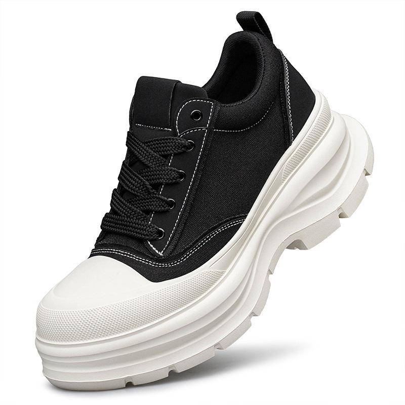 Men s White Height-Boosting Sneakers, 8cm Lift, Thick Sole, Trendy & Casual Sports Shoes 40