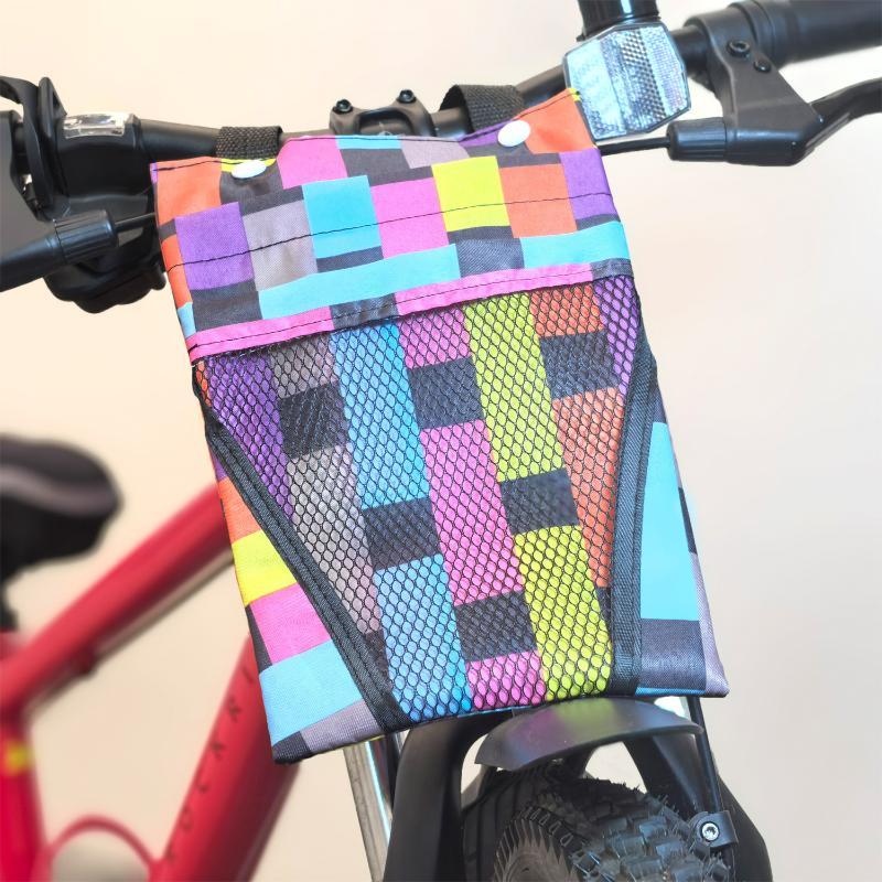 Bicycle Storage Bag Detachable Front Handle Basket Large Capacity Pocket Fits Bicycle Motorcycle Phone Bag Accessory