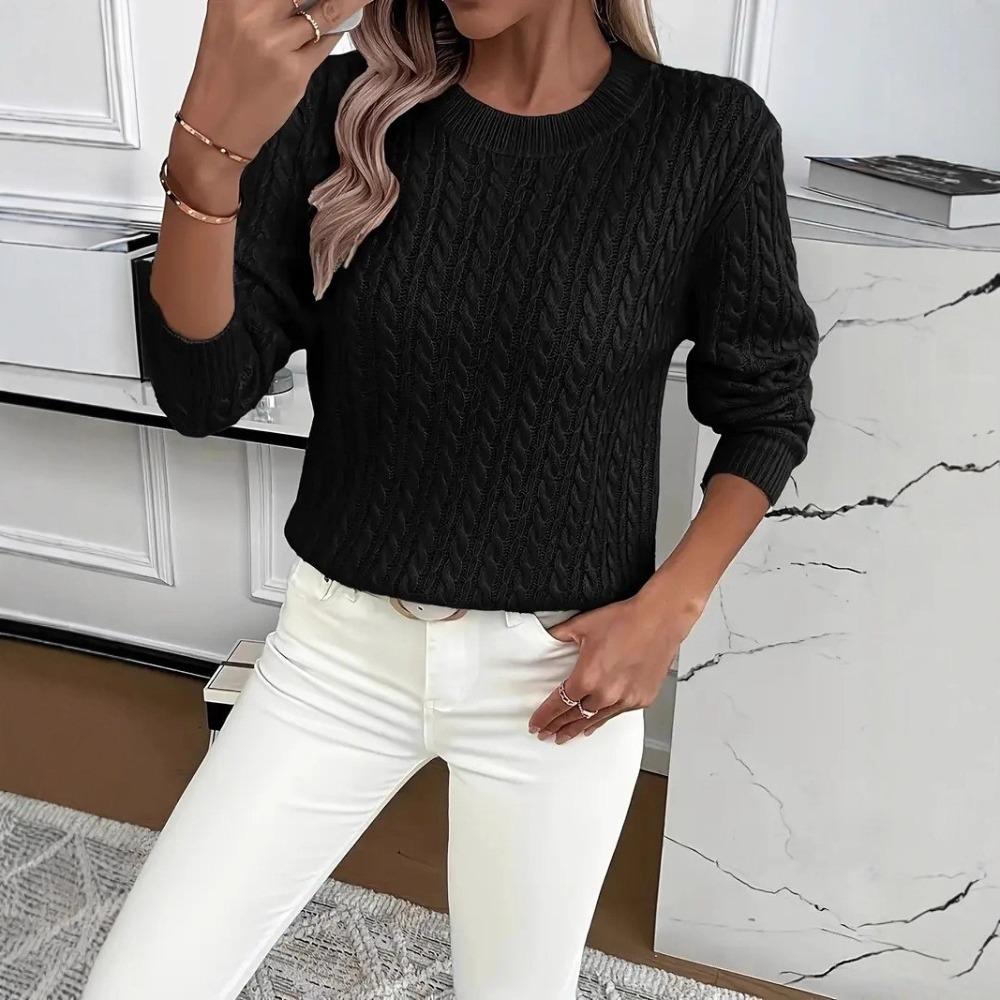 A Versatile and Fashionable Round-neck Sweater for Women In Autumn and Winter