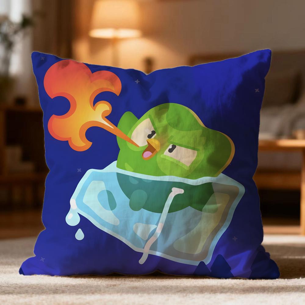 Popular D-DDuolingo Cushion Cover Soft Washable Pillow Case Multi-Scene for Couch Bed Travel Office Use