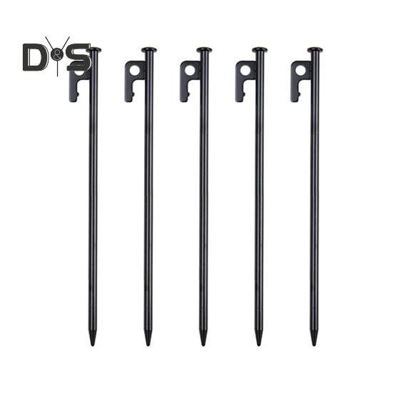 5Pcs 20/30/40CM 9MM Tent Stake Heavy Duty Multi-functional Outdoor Garden Yard Camping Tarp Canopy Windproof Ground Spike Metal Tent Peg