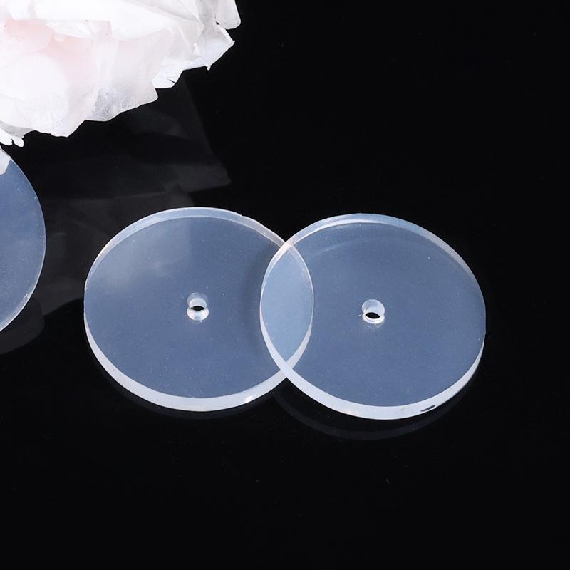 50Pcs Silicone Earring Stopper for Piercings Clear Discs Stabilizer Pads for Droopy Ears Heavy Earring Non Pull Support Patches