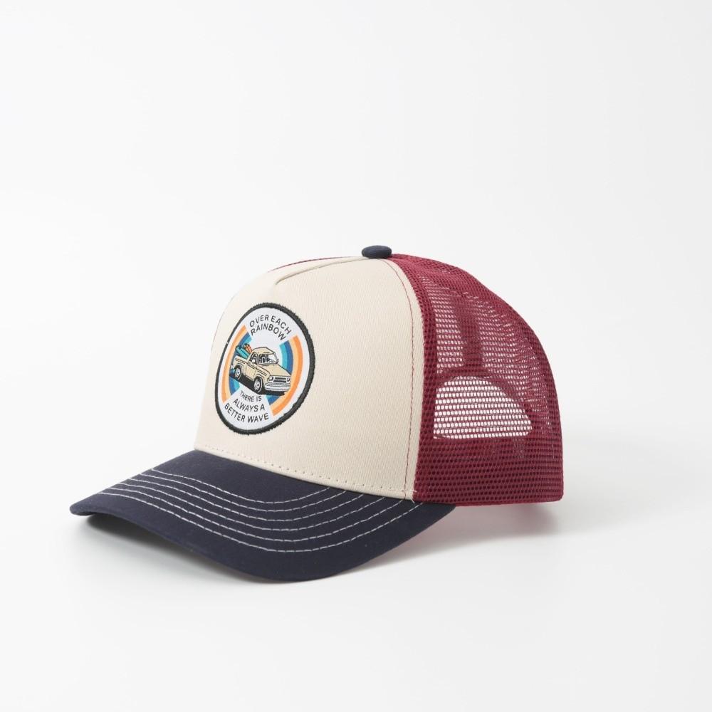 Car Patch Mesh Trucker Hat Cotton Graphic Patch Truck Cap Retro Fishing Sun Hat  For Man Women
