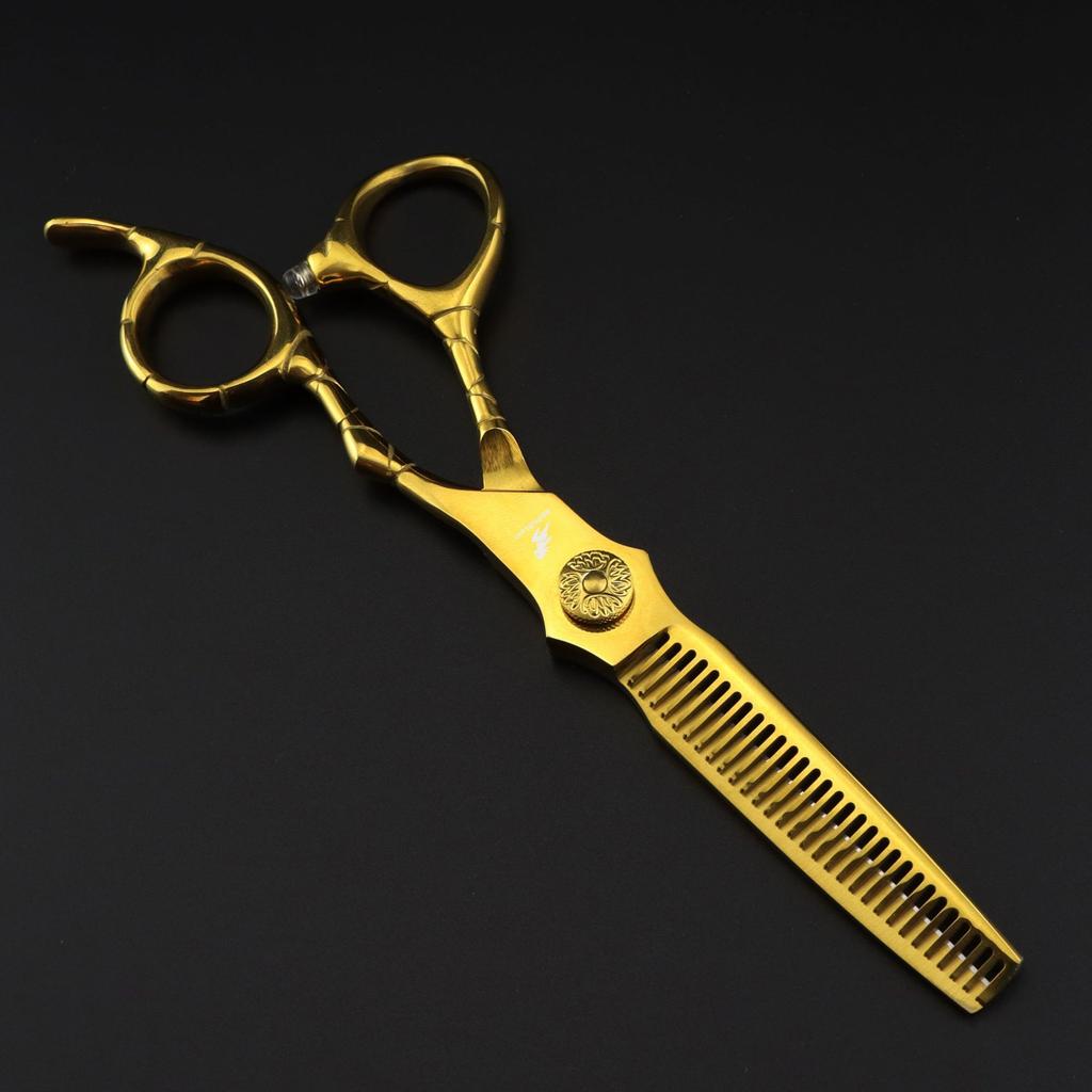6.0 Inch Nimpson Colored Alligator Plaid Handle, Hair Scissors, Hair Scissors, Flat Scissors, Thin