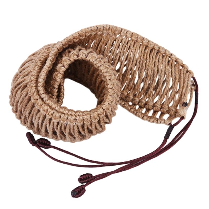 Tongue Drum Wrapped Braided Rope Percussion Hand Pan Drum Handwoven Rope Ethereal Drum Accessories