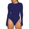 Kalhotky s dlouhým rukávem s výstřihem do O Střih Dámské body Podzim Zima Skinny Spodní body