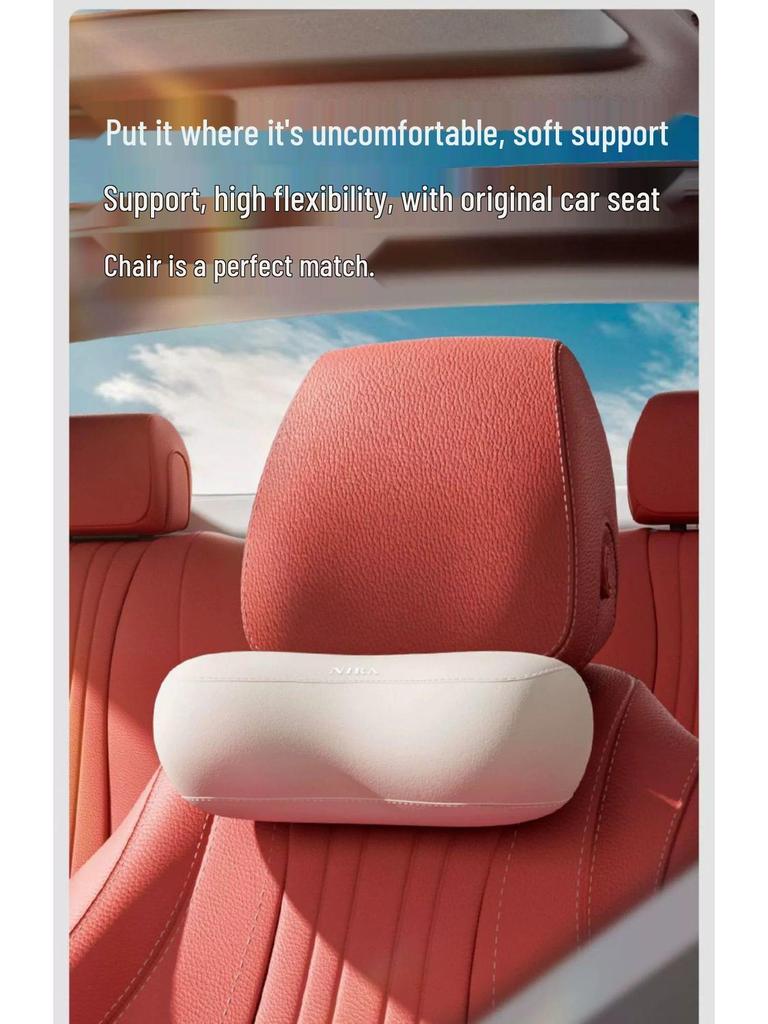 Autositz Kopfstützen- & Lendenstütz-Set: Nackenkissen & Lendenkissen für Hauptfahrer