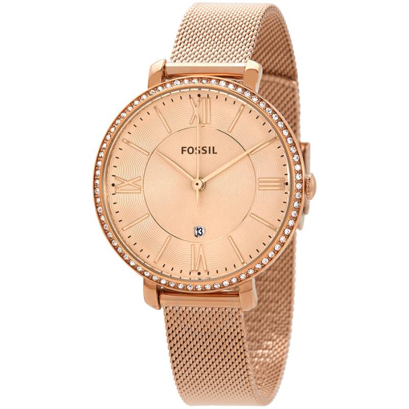 FOSSIL JACQUELINE Wrist Watch Quartz Movement Stainless Steel Strap 36mm Rose Gold Watch Dial Women s Watch ES4628 Rose Gold Watch Dial