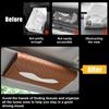 Car Tissue Holder, Automotive Sun Visor Napkin Holder, PU Leather Tissue Case for Sun Visor & Seat Back with Tissue Refill, Universal Interior Car