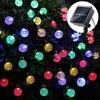1pc Solar-Powered Bubble Ball LED String Light 20/50/100LED Waterproof Outdoor Garden Corridor Courtyard Ramadan Decoration