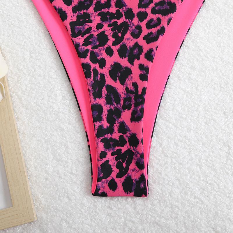 Sexy Leopard Print Micro Bikini Swimsuit Women Sexy Lace Up Triangle Mini Thong Bikini Set New Beach Wear Lady Bathing Suit