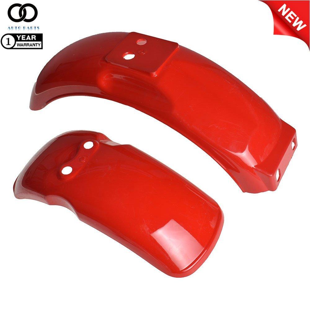 For Honda Mini Trail Z50 Z50A Z50J Z50R Plastic Fender Front & Rear Wheel Red