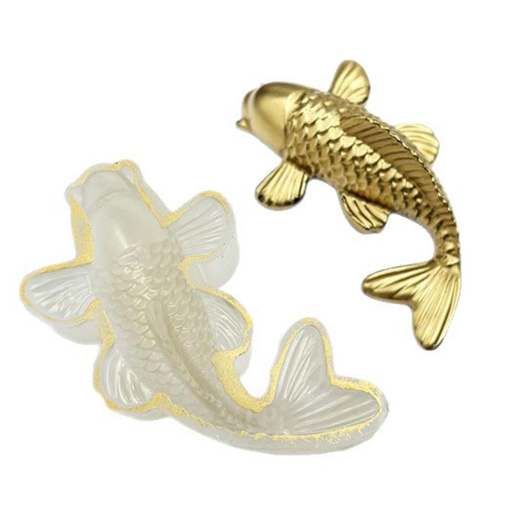 Flexible Mirrored Finish Carp Carp Silicone Mold For Resin Art Keychains Bookmarks DIY Projects Jewelry Making Tool