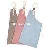 Sleeveless Linen Striped Apron Household Fashion Hanging Neck Adjustable Elasticity Work Clothes Kitchen Cooking Gardening Apron