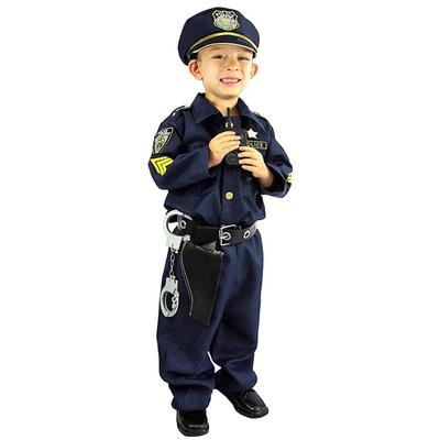 Police Officer Costume for Halloween Police Popular Long Sleeve Performance Unisex Boys, Costume, Kids' Uniform, Detective, Officer, Cute,