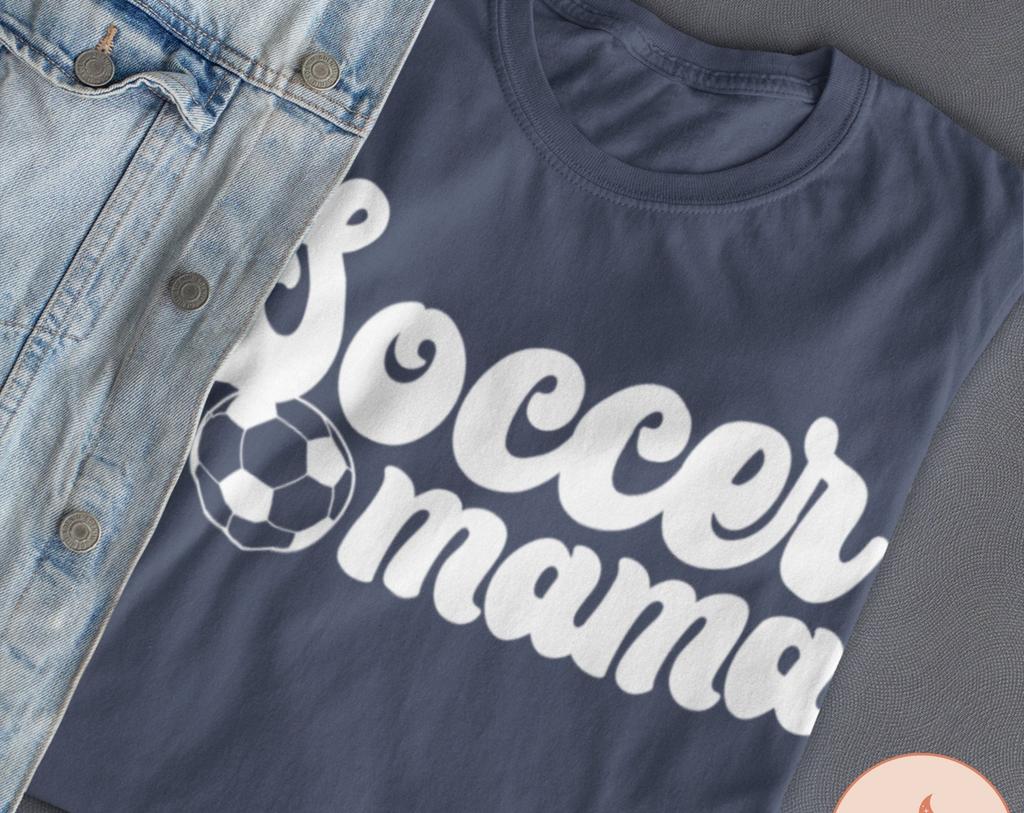Soccer Mom Shirt | Soccer Mama Distressed Shirt for Women | Cute Trendy Soccer Mom T-Shirt, Soccer Tee, Football Mom Shirt