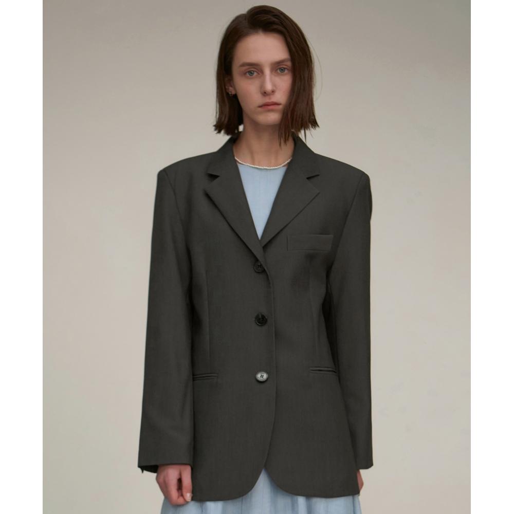 

NICKNICOLE ESSENTIAL SINGLE BLAZERCHARCOAL