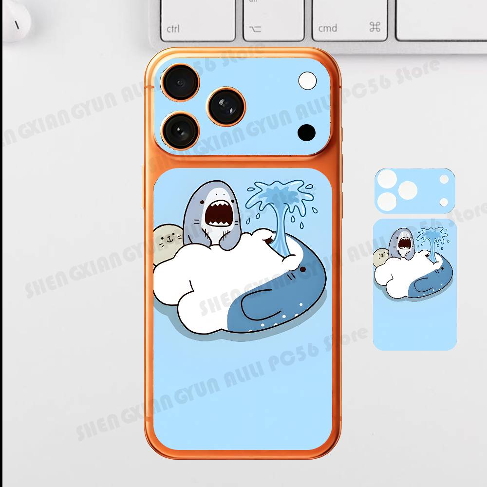 Cut Shark Plain Decal Skin For IPhone17 Pro ProMax Back Film Cover Wrap Anti-scratch Durable Sticker