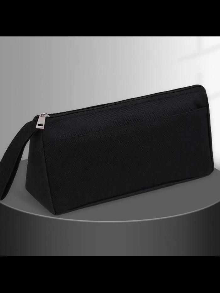 Stylish portable Oxford fabric case, simple two-layer, gift set for stationery.