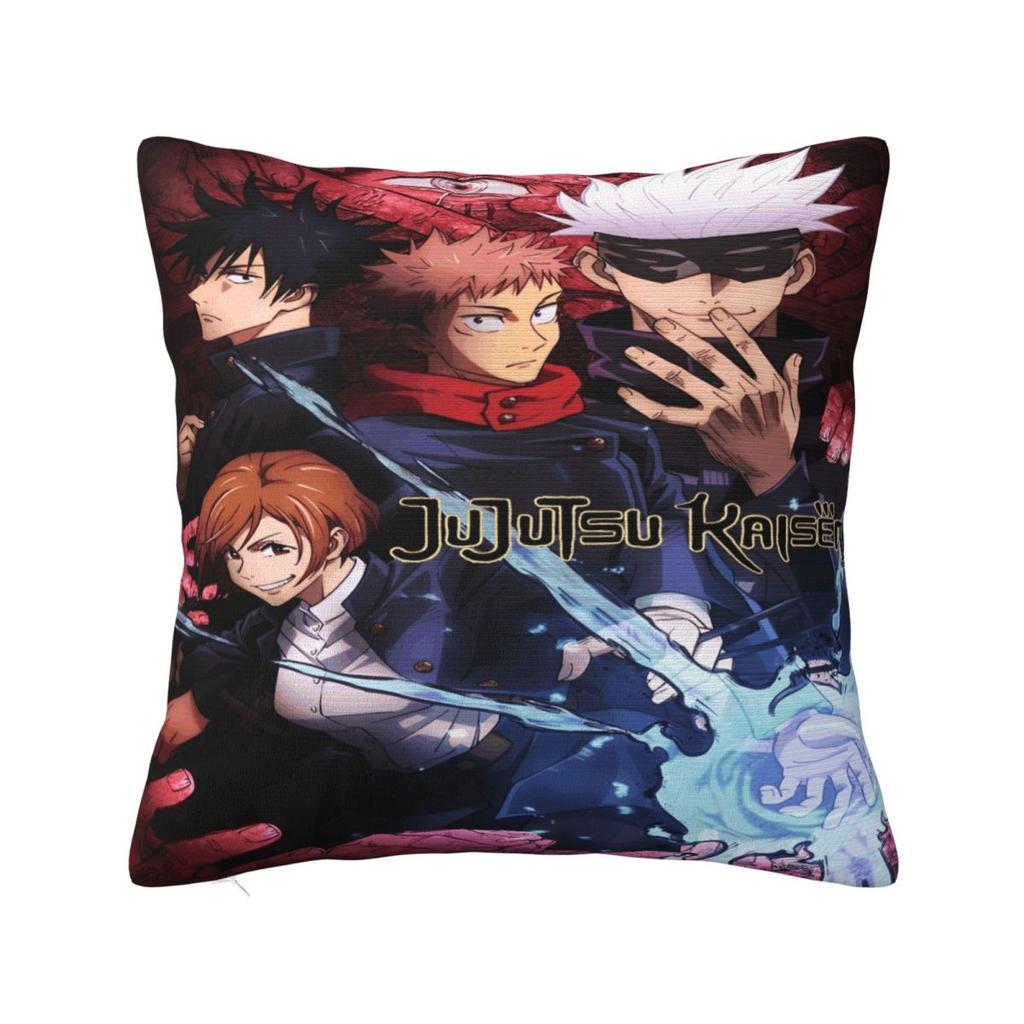 Jujutsu Kaisen Satoru Gojo Anime Girl Dinner Pillowcases Cushion Cover Throw Pillow Cover Bed Decor Square Multiple Sizes