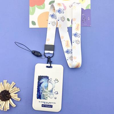 Protection Case Student ID Card Holder Rice Card Set Lanyard Card Sleeve Astronaut Bus Card Sleeve