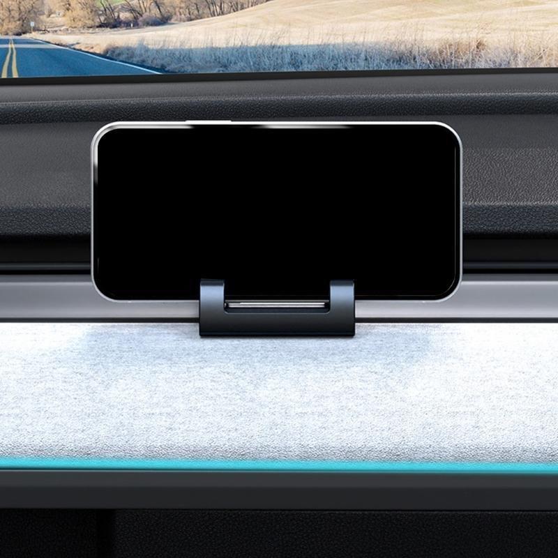 Multifunction Clip On Smartphone Holder with 360 Degree Rotation Clip Mount Phone Stand Silicone Phone Cradle for Model Y/3