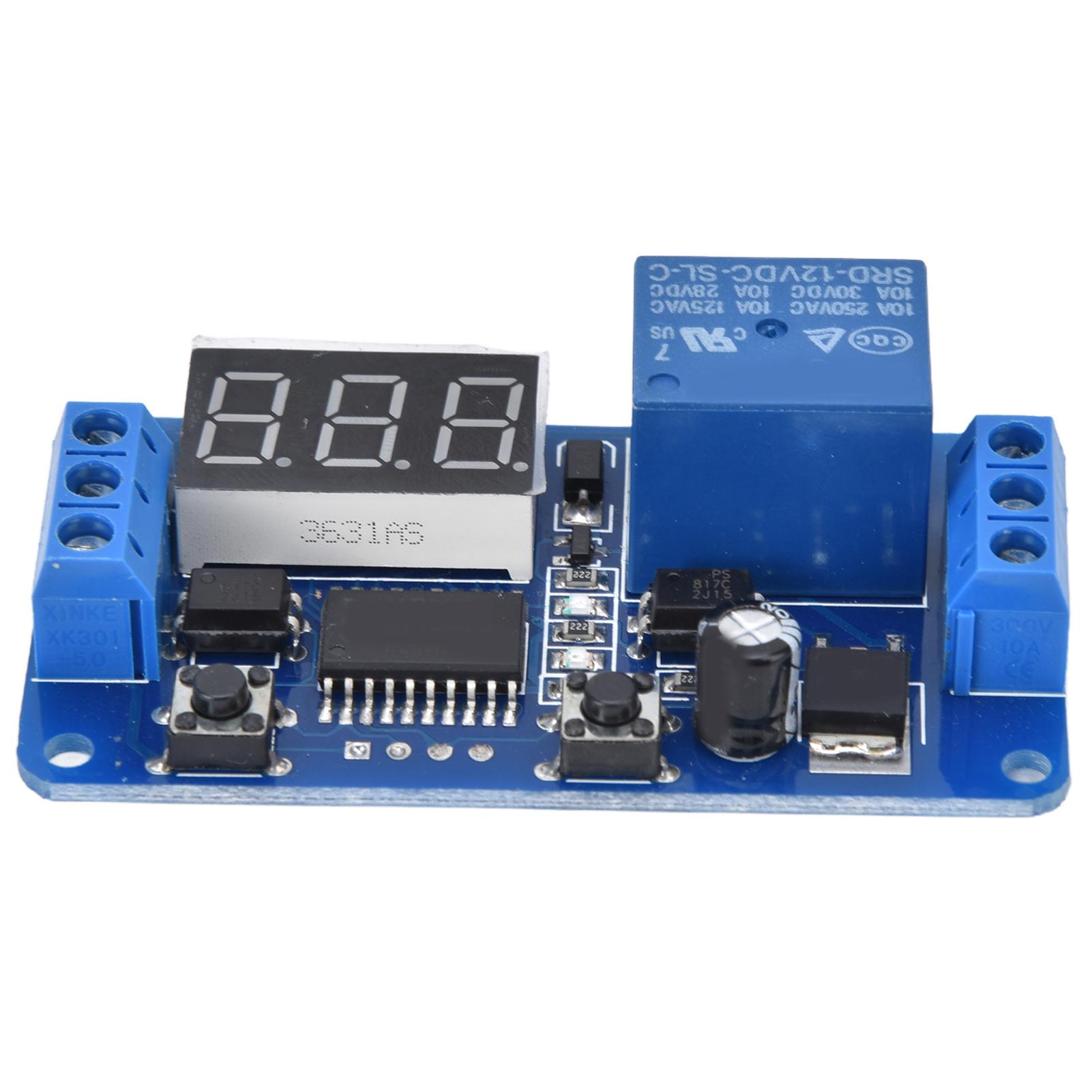 

12V Time Control Switch Intermittent Infinite MCU Cycle Timing Relay Module with LED Display