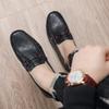 Summer Versatile Korean Version Breathable Non-slip Casual Leather Shoes 2025 New Driving One Pedal Doudou Shoes Men's Trendy Men's Shoes