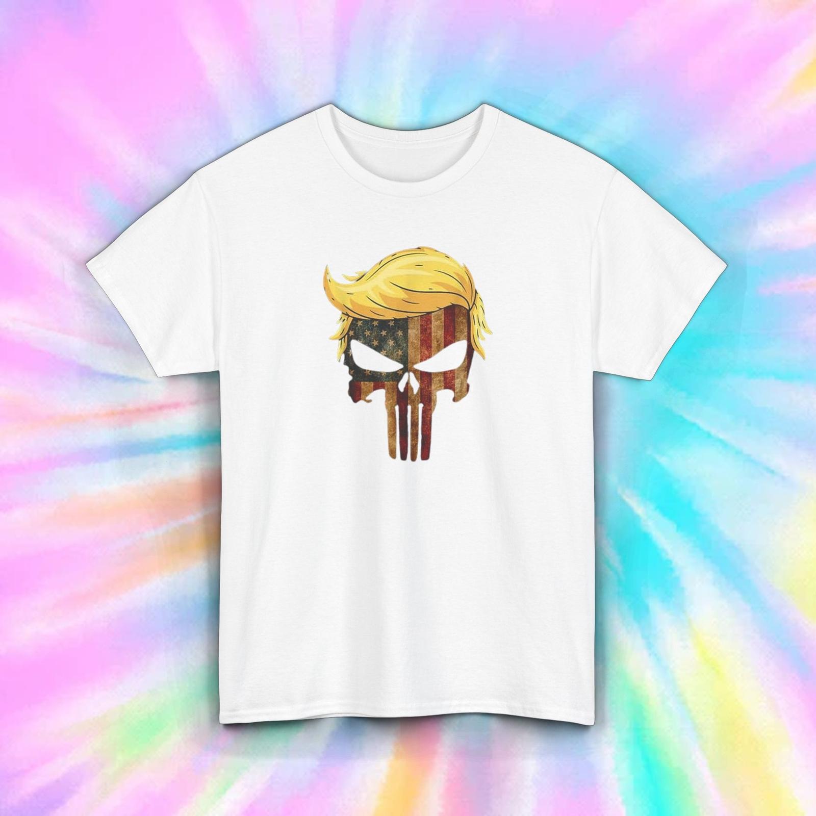 Trump American Patriot Skull Shirt USA Flag Political Graphic Tee Gift S-5XL S