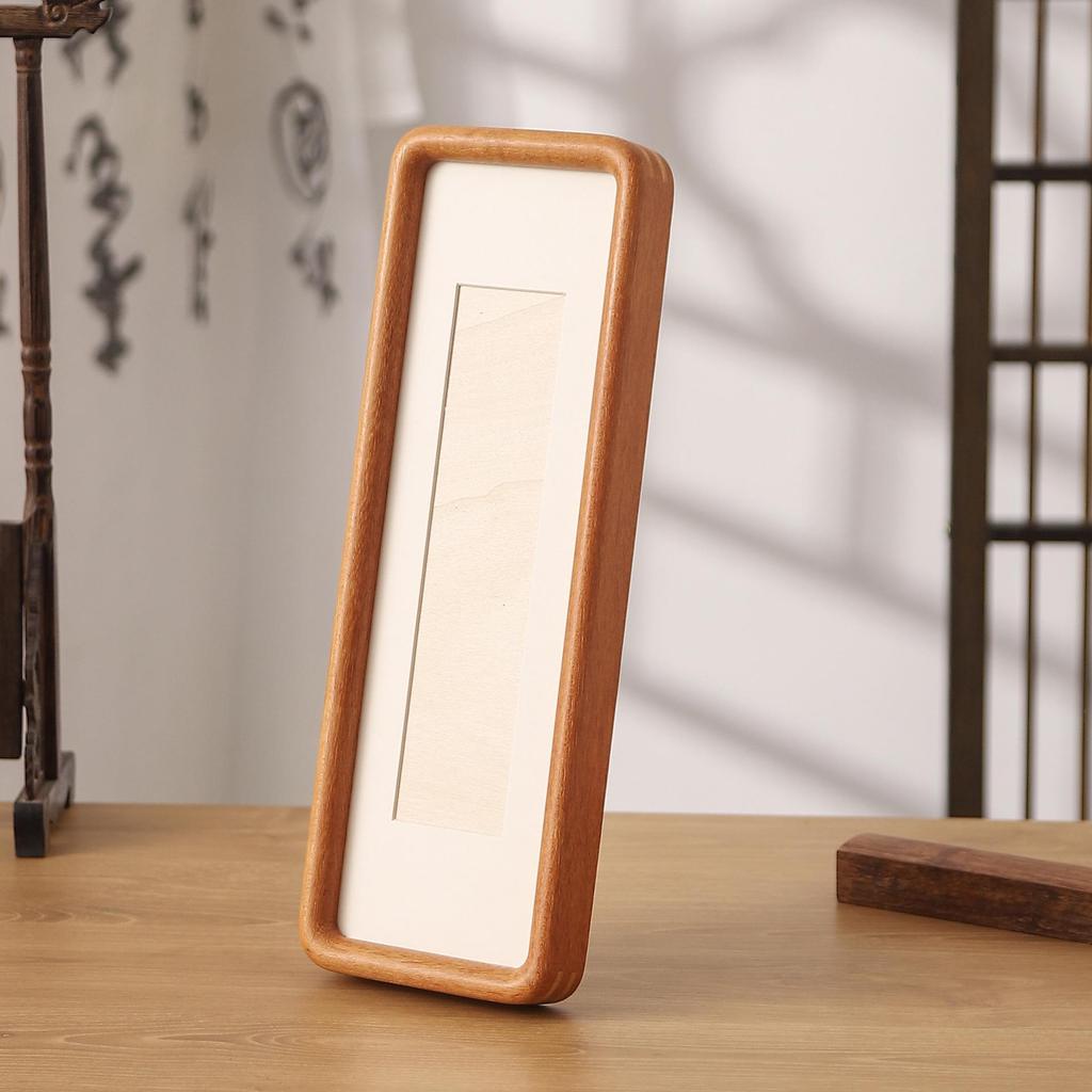 Modern Solid Wood Photo Frame with Double Rounded Corners - Decorative Gift for Entryway or Hallway