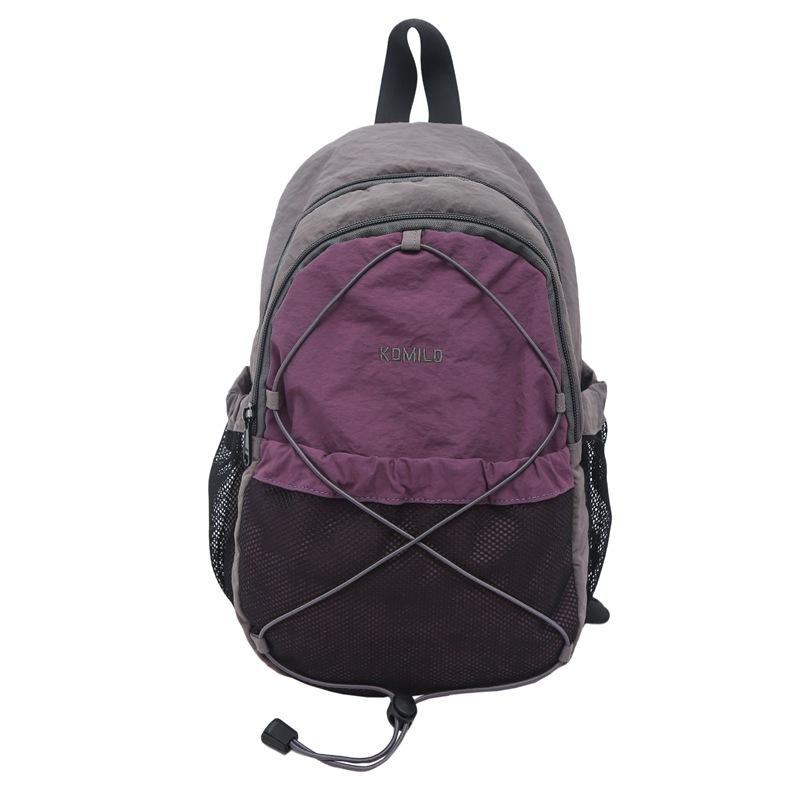 

Multifunctional Backpack Outdoor Waterproof Chest Bag Color Contrast Drawstring Backpack Shoulder Bag Small фиолетовый