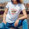 Dog Themed Positive Print for Summer Walks with Pets Short Sleeve T Shirt for Women with a Cheerful Style