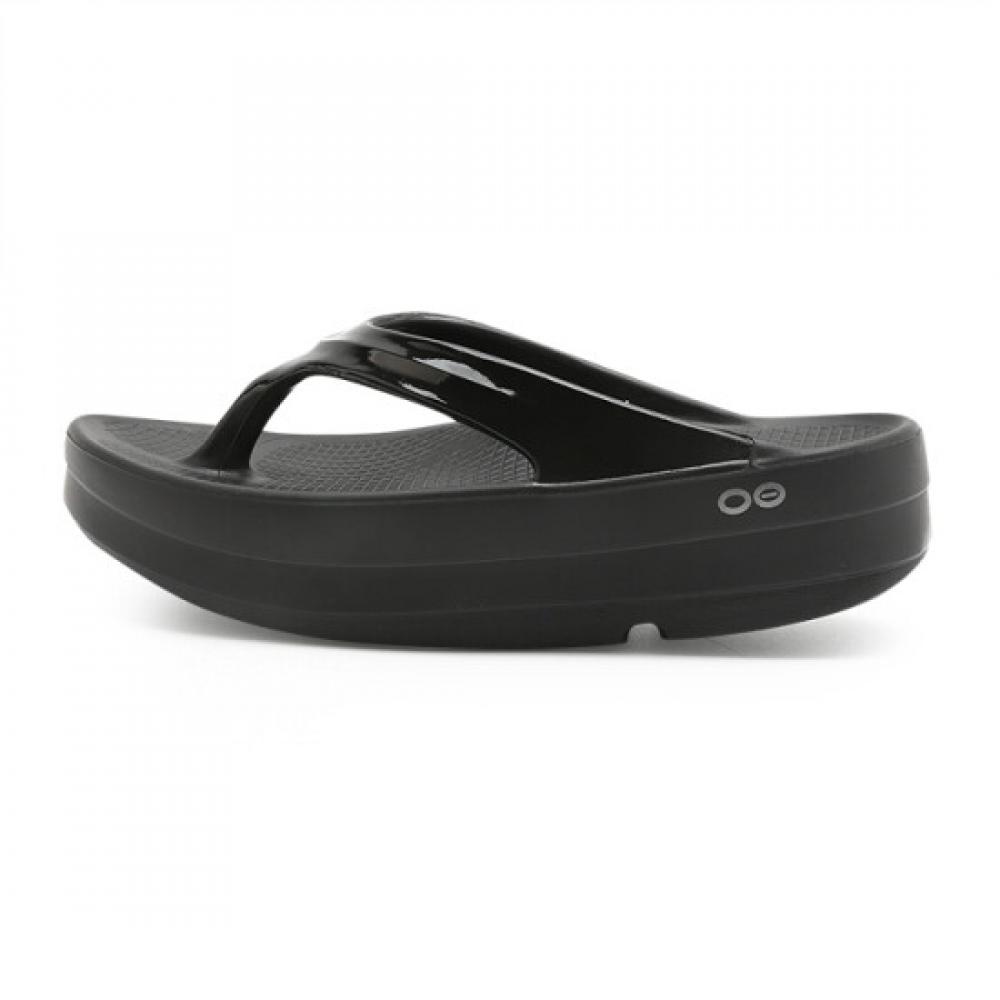 Oofos Sports Oofos Ulala Omega Platform Slipper Flip Flop Black oOmega Black