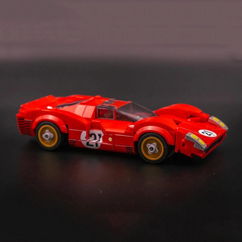 Creative Garage MOC Speed Champions 330 P3 Racing GT40 Sports Car Building Blocks Assembly Toy Brick Children's Birthday Gifts