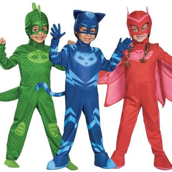 PJ Masks cosplay costume children pajama mask outfit full-body suit boys girls long sleeves cape popular soft stretchy feeling fighting Halloween